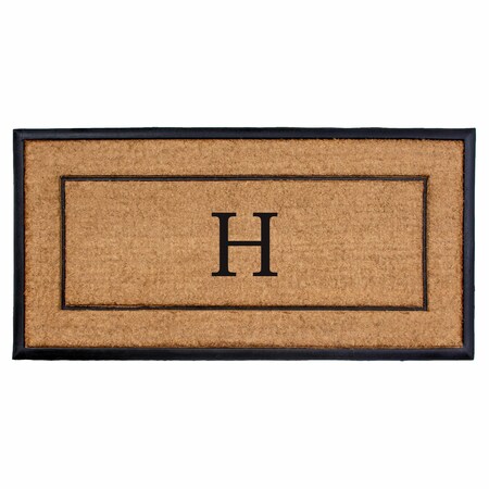 Calloway Mills Monogram Door Mat, Black, Natural, 24 in W x 48 in L 101632448H
